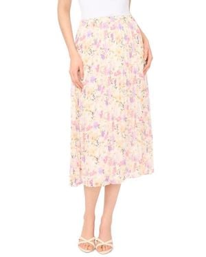 Cece Sunburst Pleated Midi Skirt - Pink