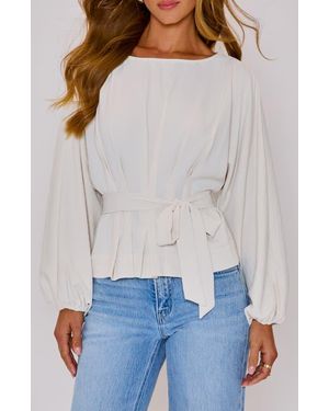 Vici Collection Lydia Tie Waist Top - White