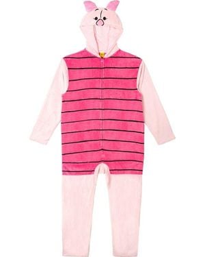 Disney Winnie The Pooh Fleece Hooded Coverall - Pink