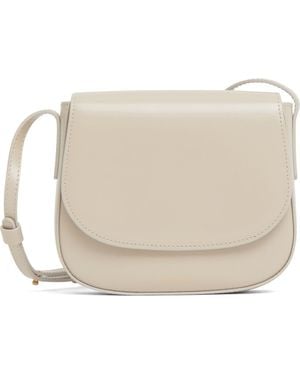 Mansur Gavriel Mini Classic Saddle Crossbody Bag - Natural