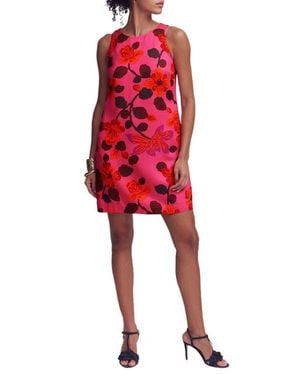 Boden Floral Sleeveless Shift Dress - Red