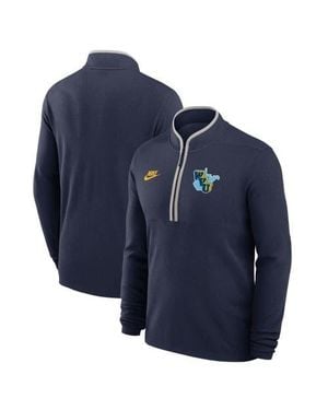 Nike West Virginia Mountaineers Throwback Lightweight Victory Dri-Fit Half-Zip Pullover - Blue