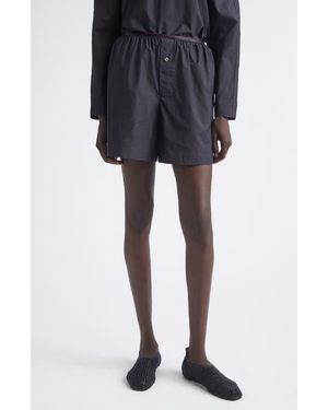 Lemaire Washed Cotton & Silk Boxer Shorts - Blue