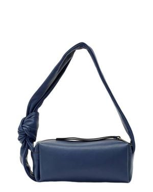 AllSaints Effie Knot Leather Shoulder Bag - Blue