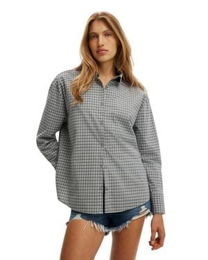 Cotton On Sloane Oversized Shirt - Gray