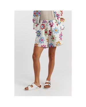 Chinti & Parker Cotton Sol Shorts - White