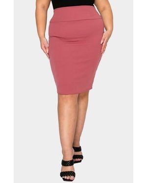 L I V D Molly Pencil Skirt - Red