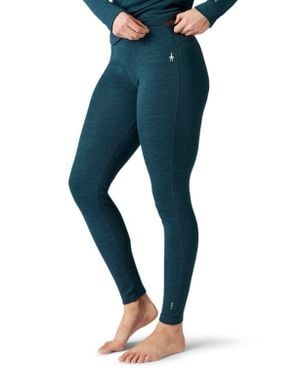 Smartwool Classic Merino Wool Thermal Leggings - Blue