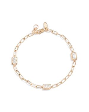 Anzie Melia Carre Baguette Chain Bracelet - Metallic