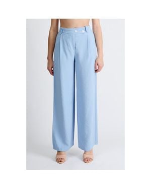 Extro & Vert Mia Tailored Wide Leg Pants - Blue