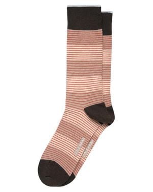 Cole Haan Stripe Dress Socks - Black