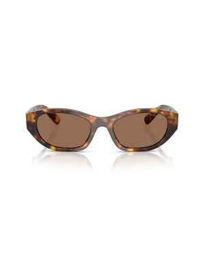 Miu Miu 53Mm Irregular Sunglasses - Brown