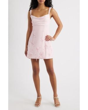 Acler Kendi Bead Embellished Cocktail Minidress - Multicolor