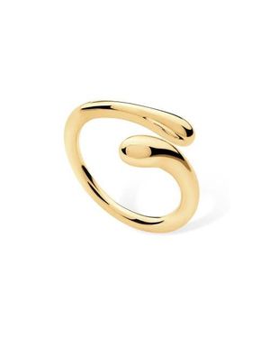 Lucy Quartermaine Open Drop Ring - Metallic