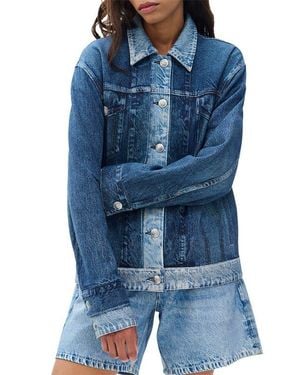 Rag & Bone Miramar Terry Trucker Jacket - Blue