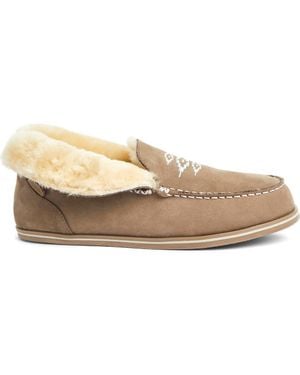 Hari Mari Alta Genuine Shearling Lined Slipppers - Natural