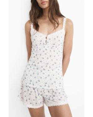 Mango Floral Print Camisole - White