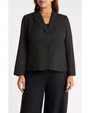 Kasper Two-Button Jacket - Black