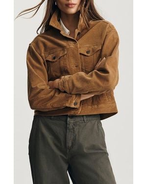 Mavi Megi Corduroy Crop Jacket - Brown