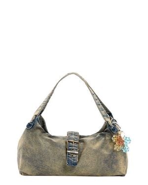 Desigual Denim Tote - Green