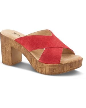 Spring Step Blanchar Platform Sandal - Red