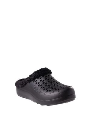 Revitalign Fusion Vitality Faux Fur Lined Clog - Black
