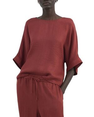 Mango Dolman Sleeve Top - Red