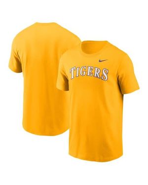 Nike Lsu Tigers Baseball Wordmark T-Shirt - Yellow