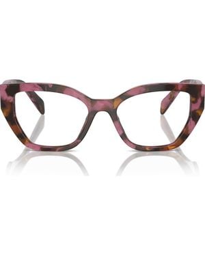 Prada 53Mm Cat Eye Optical Glasses - Brown