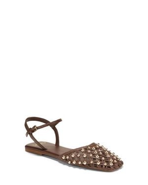 Sarto Inali Ankle Strap Flat - Brown