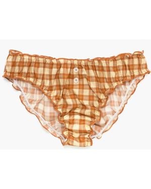 Oddli Plaid Bloomers - Natural
