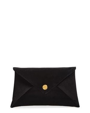 Altuzarra Medallion Velveteen Envelope Clutch - Black
