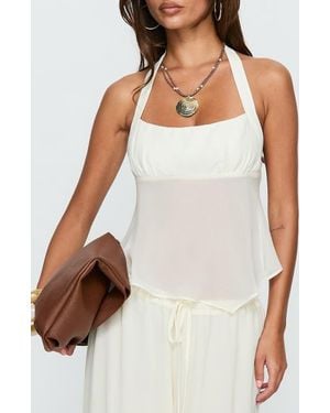 Princess Polly Finesse Halter Top - White
