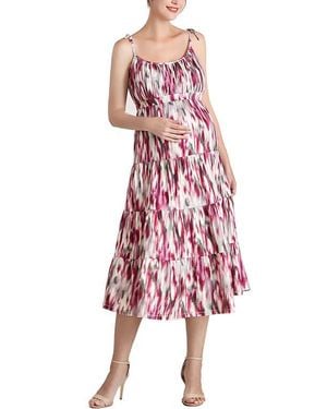 Kimi + Kai Adia Ruffle Maternity Jersey Sundress - Red