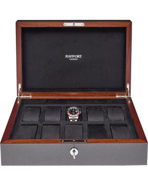 Rapport Carbon Fiber Ten Watch Box - Blue