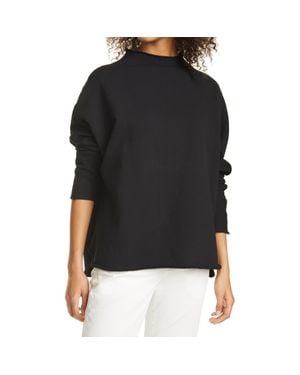 Frank & Eileen Effie Funnel Neck Capelet Sweatshirt - Black