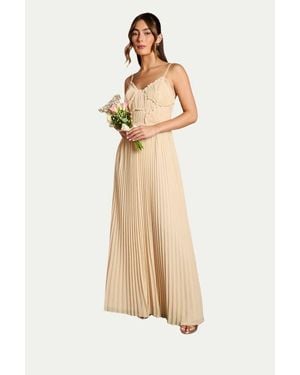 Oasis Bridesmaid Dress With Ruffle Detail - Natural