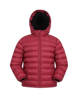 Mountain Warehouse Childrens/Kids Seasons Faux Fur Lined Padded Jacket - Red