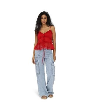 Belle & Bloom Heart Of Glass Chiffon Cami - Red
