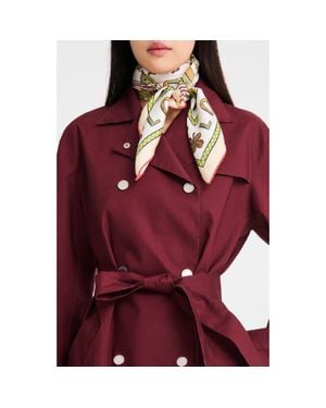 Longchamp Le Jeu De Cheval Silk Scarf - Red