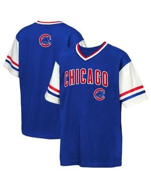 Outerstuff Youth Chicago Cubs Big League Base Runner Ringer T-Shirt - Blue