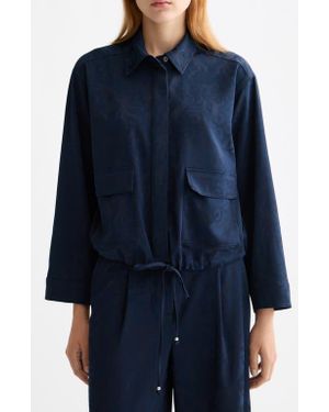 Scotch & Soda Paisley Jacquard Utility Shirt - Blue