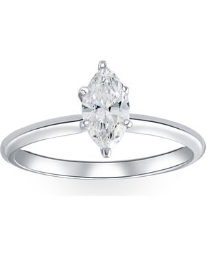 Bliss Diamond 72Ct Marquise Natural Certified Diamond Solitaire Engagement Ring - Metallic