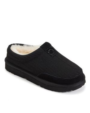 Dearfoams Fireside Greta Sport Knit Twill Water Repellent Clog - Black