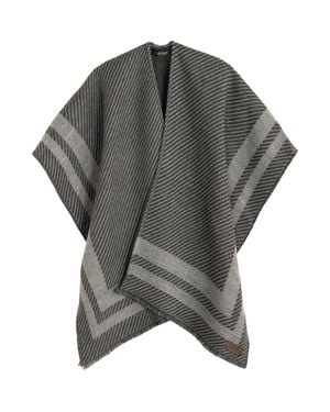 Ralph Lauren Border Stripe Ruana - Gray