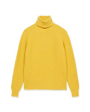 Fortela Oslo Merino Wool High Neck Sweater - Yellow
