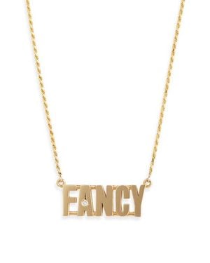 Established Diamond Pendant Necklace - Metallic