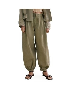 Mango Souffle Balloon Jeans - Green