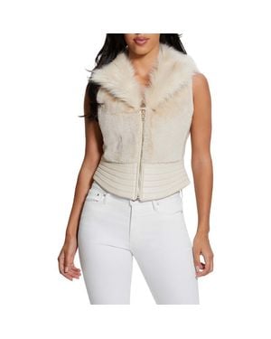 Guess Jodie Faux Fur Vest - Multicolor