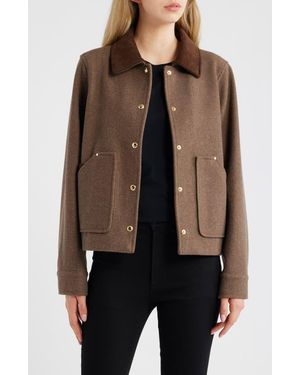 Sam Edelman Corduroy Trim Jacket - Black